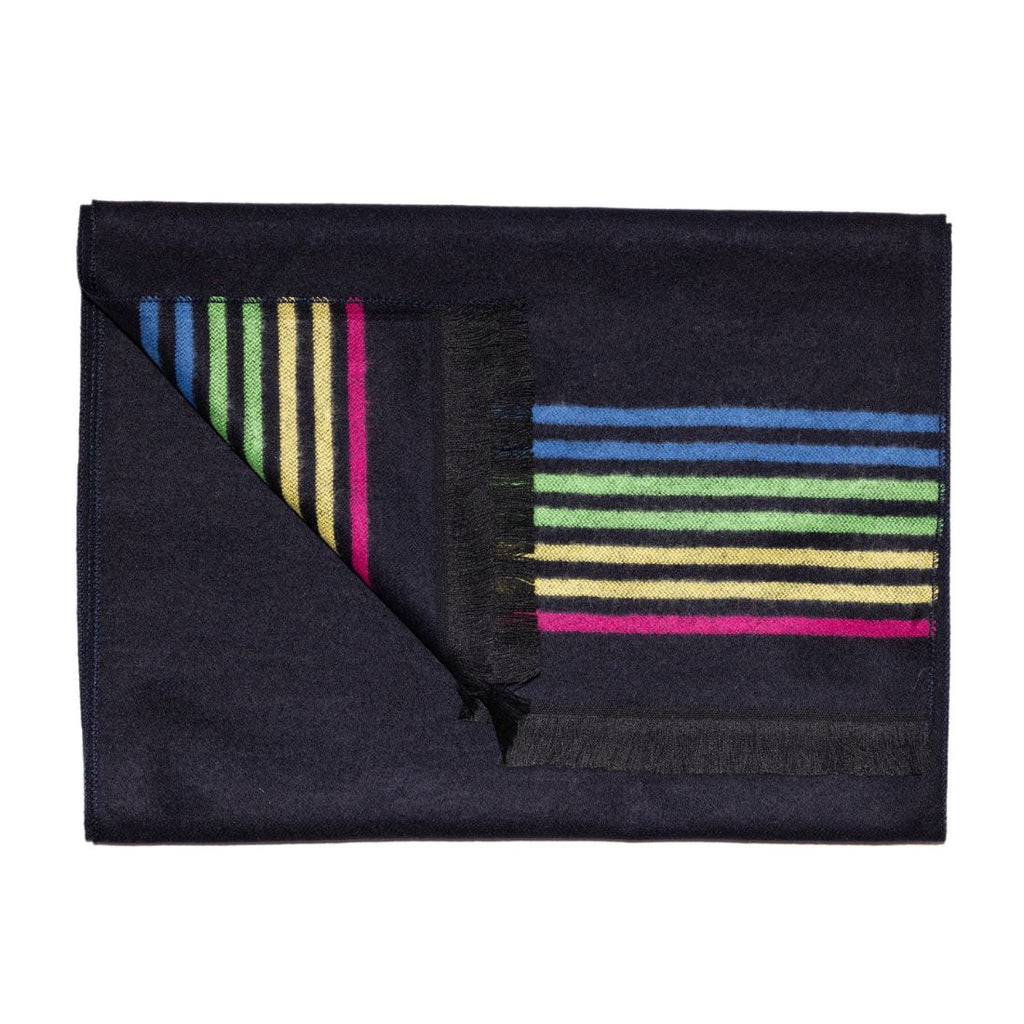 Black Fine Stripe Bamboo Scarf
