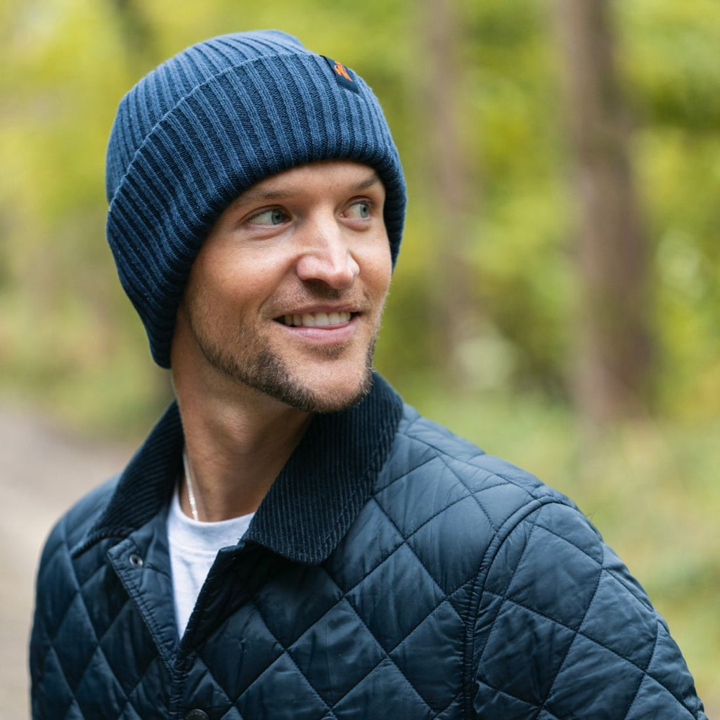 Organic Cotton Beanie - Navy