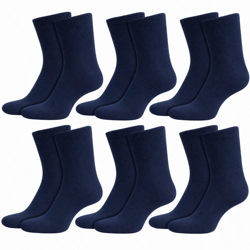 6 Pairs Kids Cotton Rich School Socks Ankle Breathable Durable Uniform