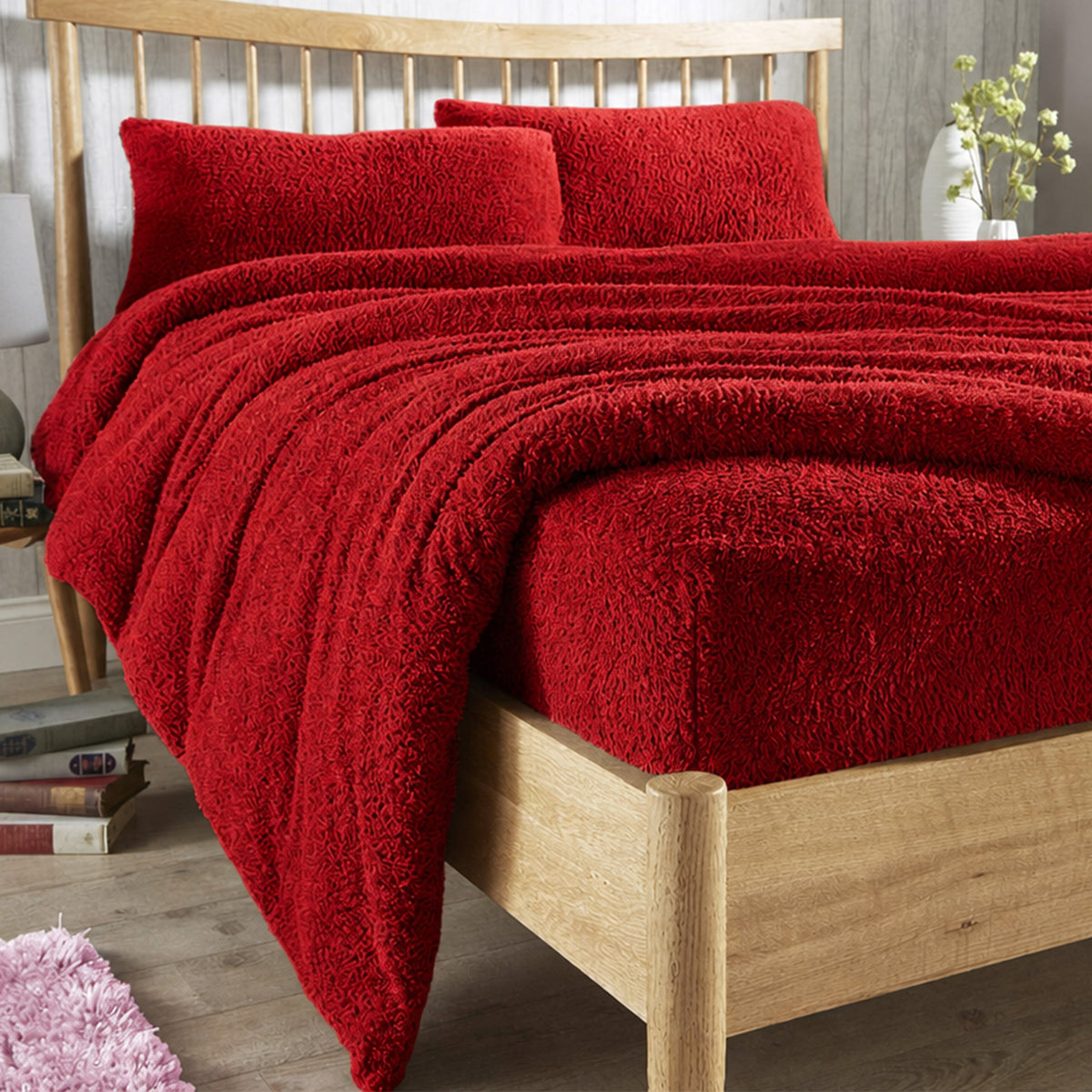 Teddy Fleece Extra Deep Fitted Sheet Plush Winter Bedding