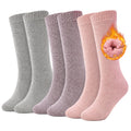 3 Pairs Womens Wellington Boot Socks Thermal Wool Blend Knee High UK 4-8