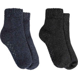 Men's Merino Wool Slipper Socks With Non Slip Grips Tall Fleece Lined