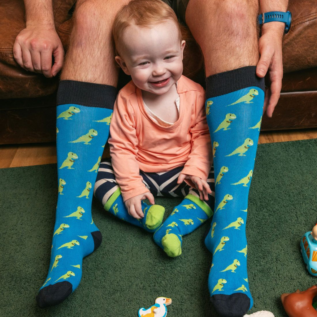 T-Rex Matching Bamboo Socks (Adult & Child)