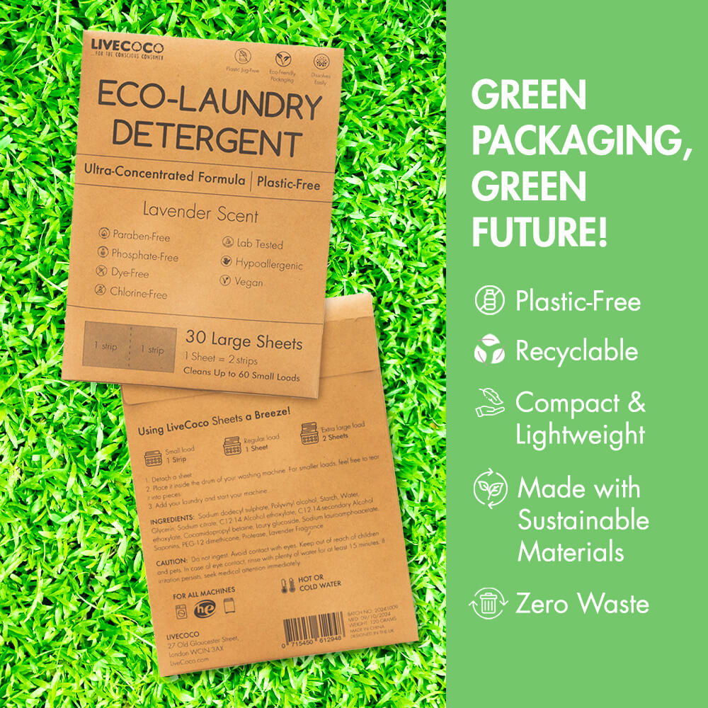 LiveCoco Eco-Laundry Detergent Sheets (60 Loads)