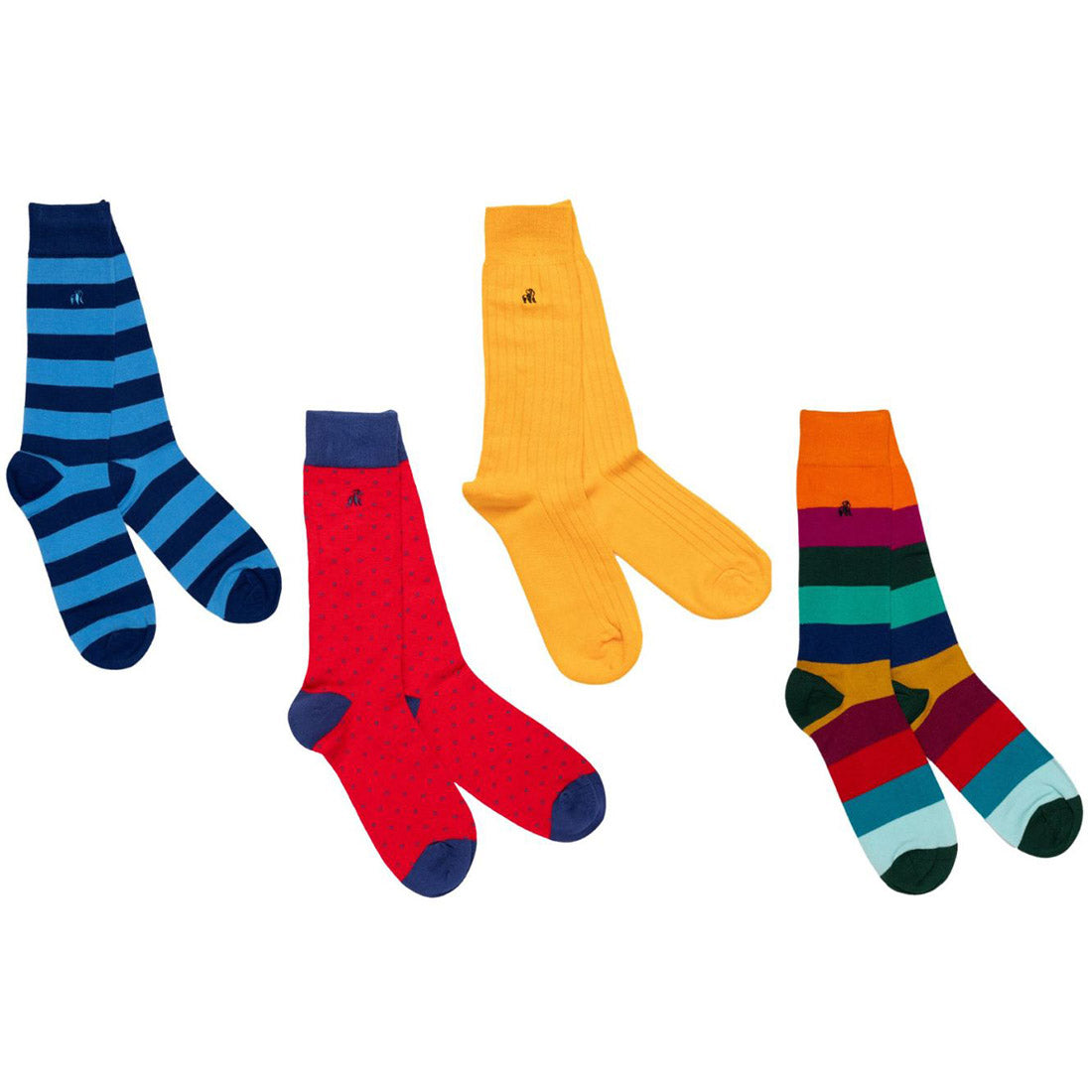 Men's Christmas Bamboo Sock Gift Box - 4 Pairs | Swole Panda