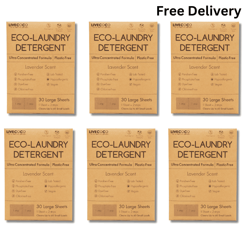 LiveCoco Eco-Laundry Detergent Sheets (60 Loads)