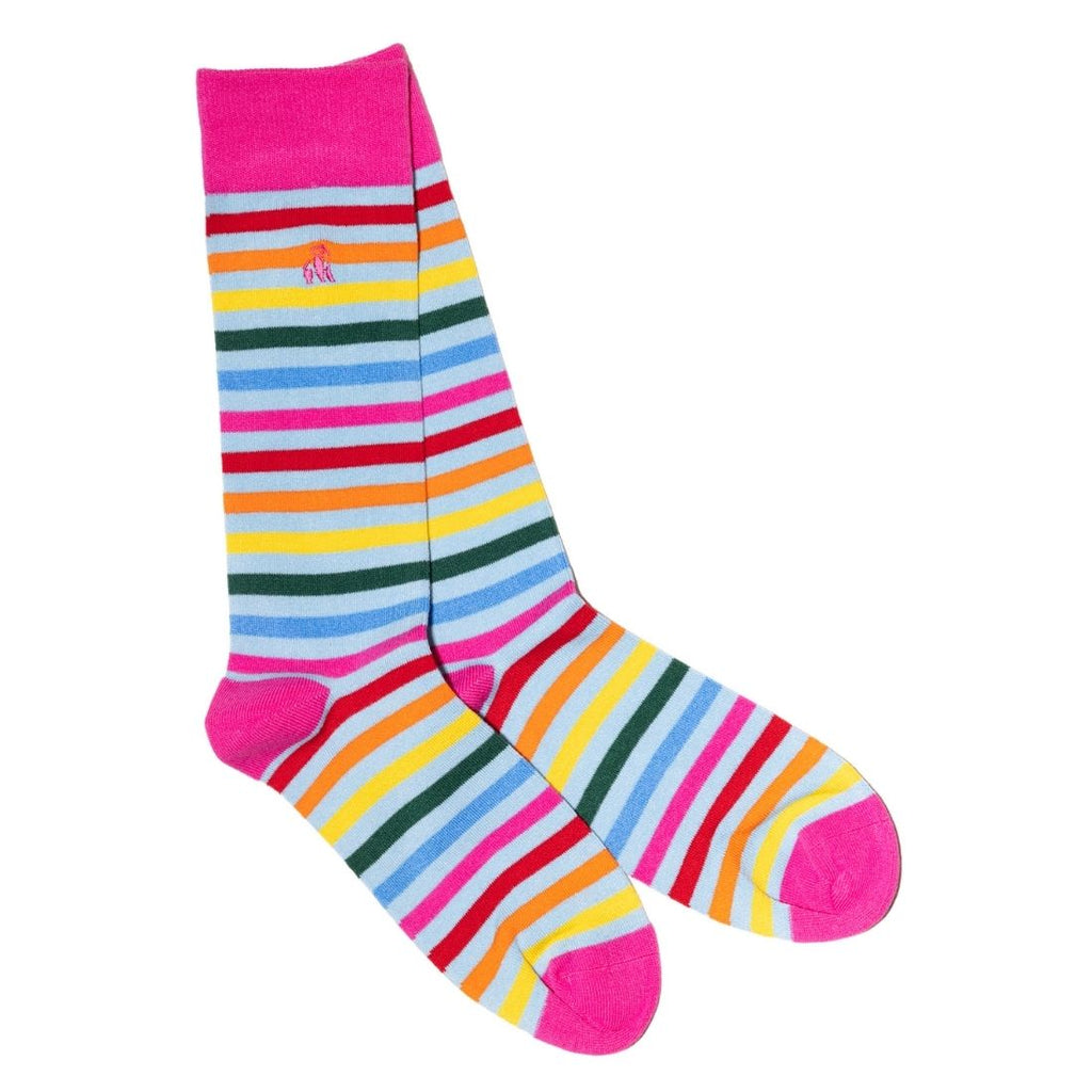 Pastel Striped Bamboo Socks