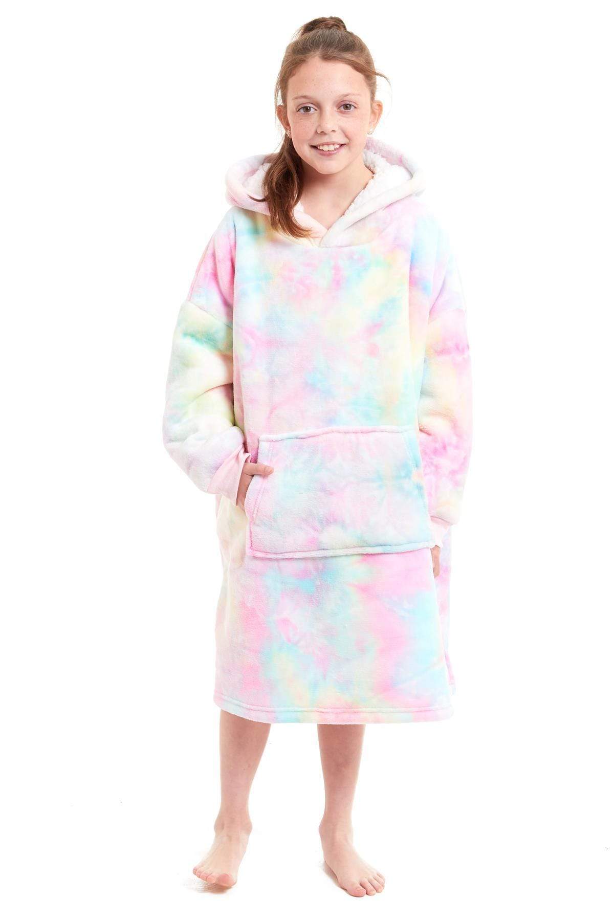 Kids Hoodie Blanket - Oversized Sherpa Fleece Wearable Blanket | OLIVIA ROCCO