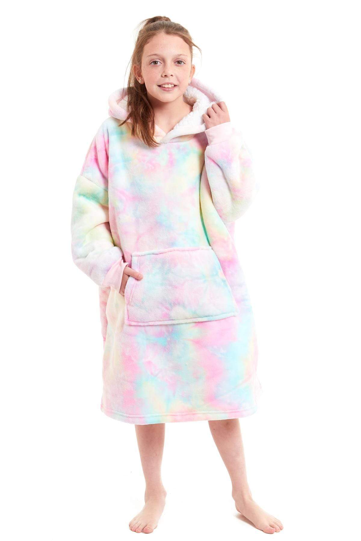 Kids Hoodie Blanket - Oversized Sherpa Fleece Wearable Blanket | OLIVIA ROCCO