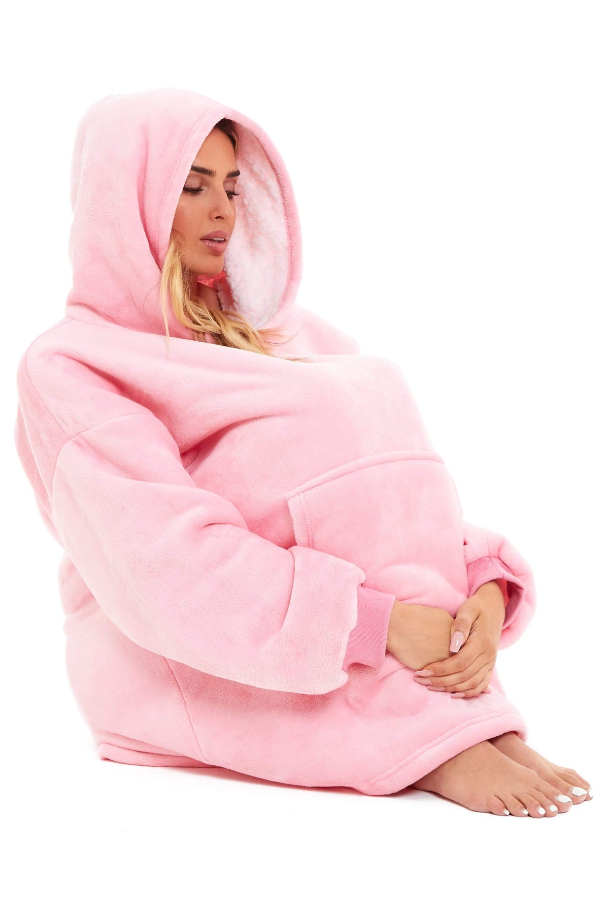 Oversized Hoodie Blanket for Adults - Reversible Sherpa Fleece Wearable Blanket | OLIVIA ROCCO