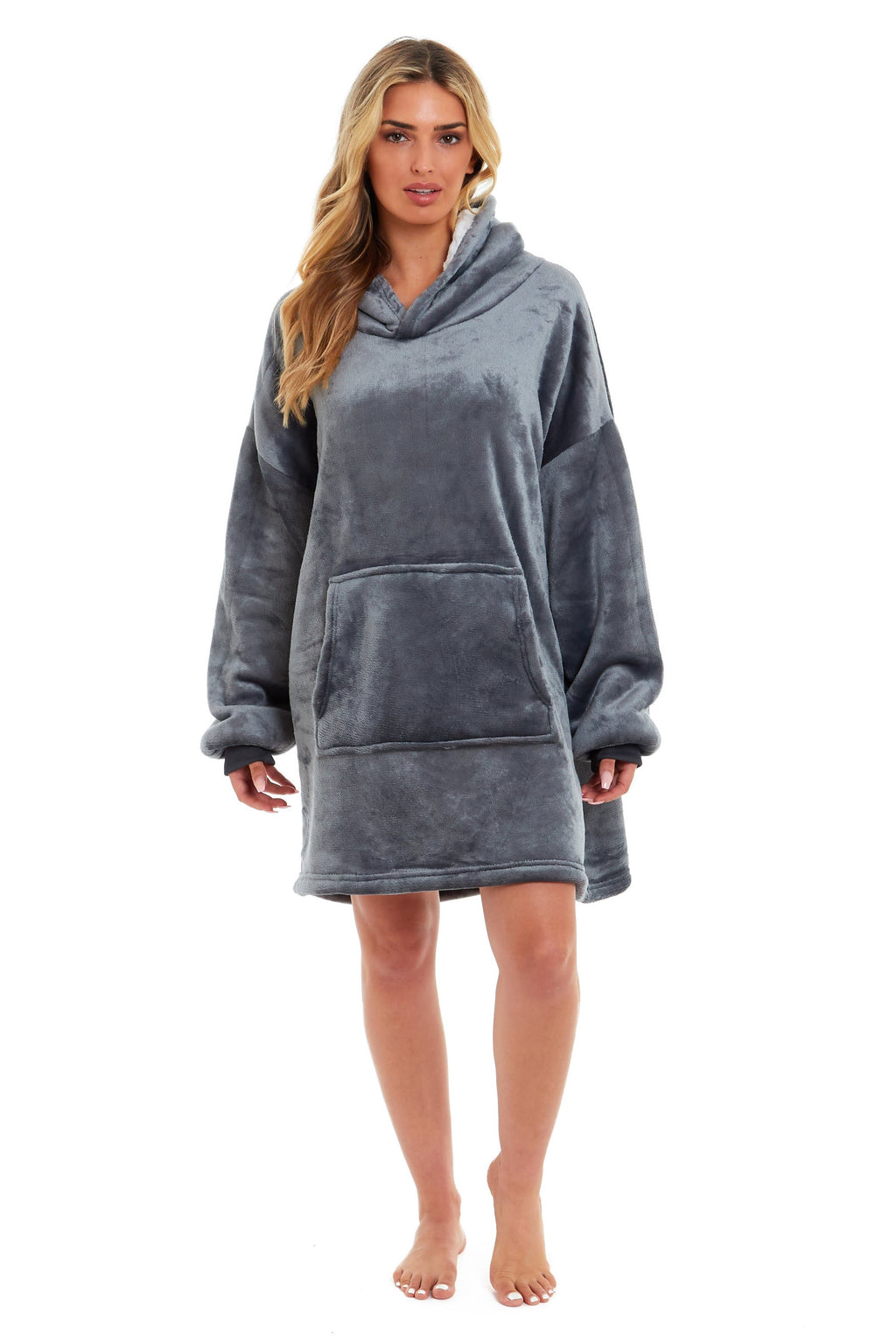 Oversized Hoodie Blanket for Adults - Reversible Sherpa Fleece Wearable Blanket | OLIVIA ROCCO