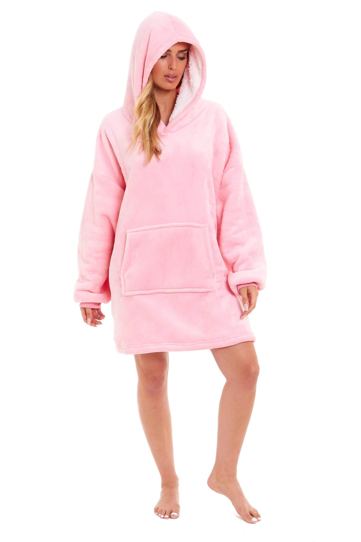 Oversized Hoodie Blanket for Adults - Reversible Sherpa Fleece Wearable Blanket | OLIVIA ROCCO