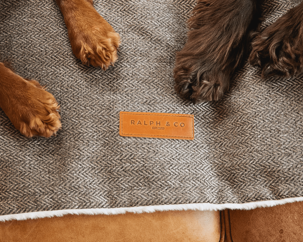 The Lincoln - Luxury Tweed & Faux Fur Reversible Dog Blanket