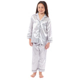 Daisy Dreamer Girls Satin Silk Pyjama Set Long Sleeve Button Down Sleepwear