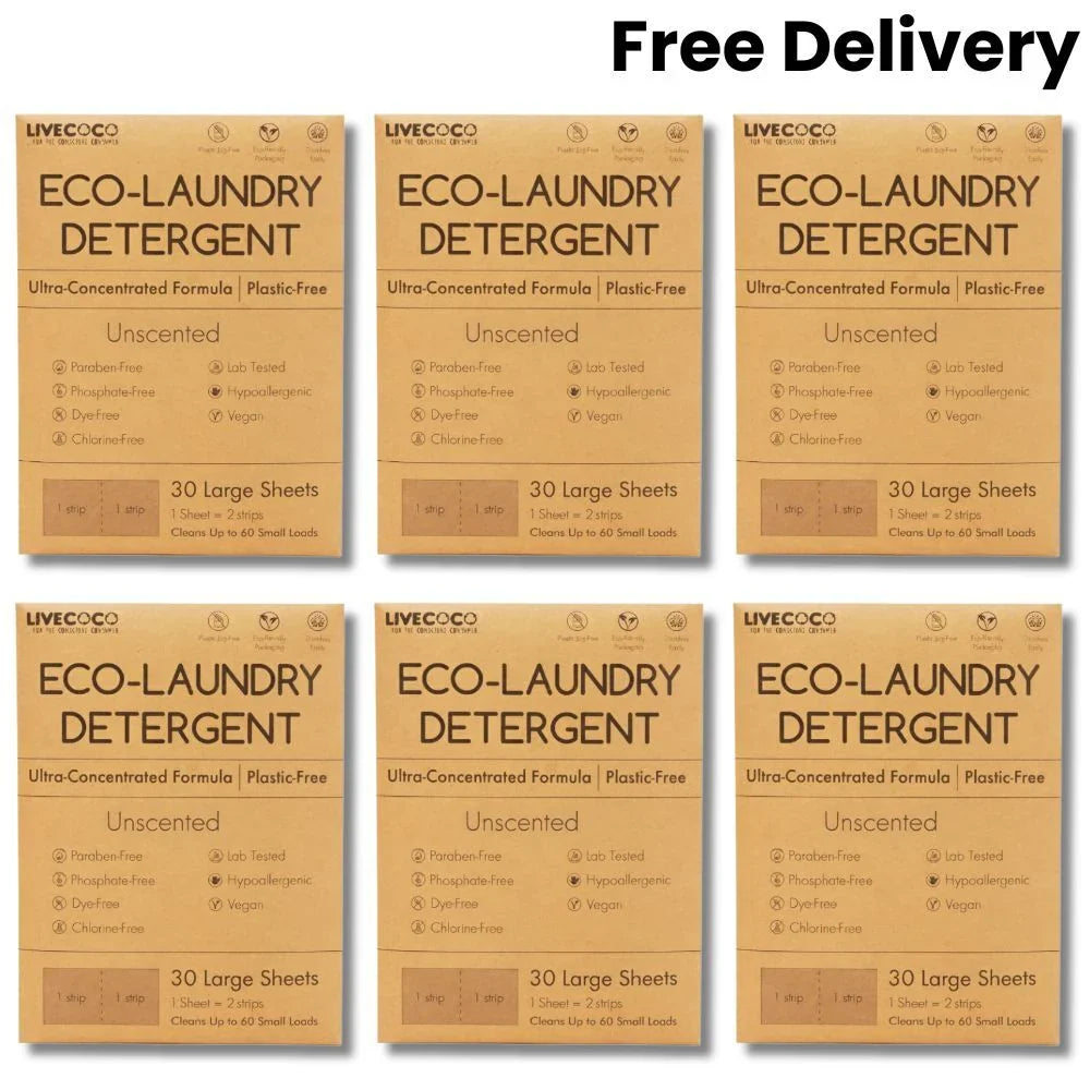 LiveCoco Eco-Laundry Detergent Sheets (60 Loads)
