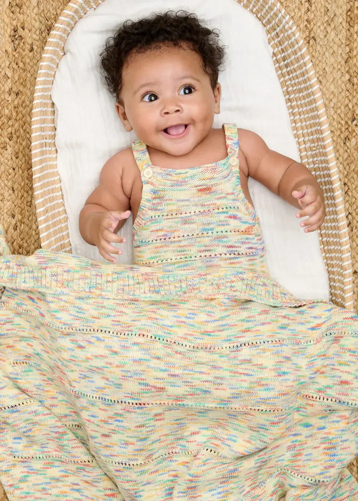 Organic Cotton Space-Dye Knitted Baby Bubble Romper