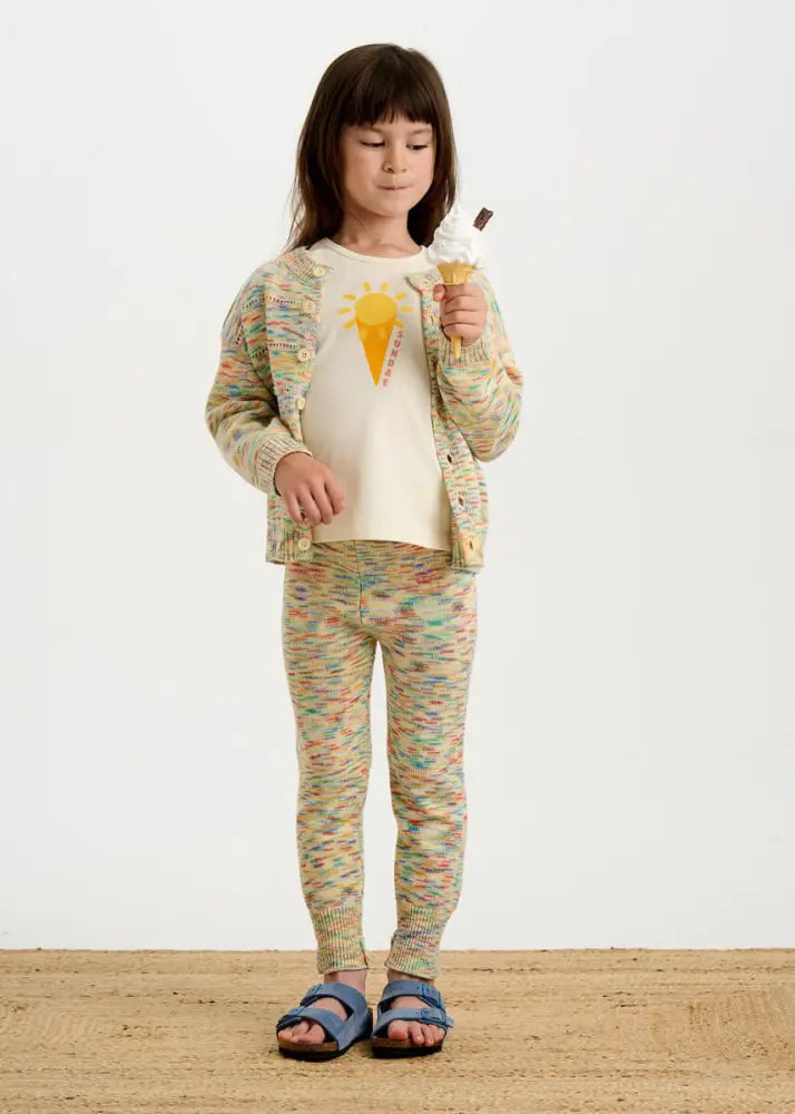 Space-Dye Organic Cotton Knitted Baby & Kids Jogging Trouser