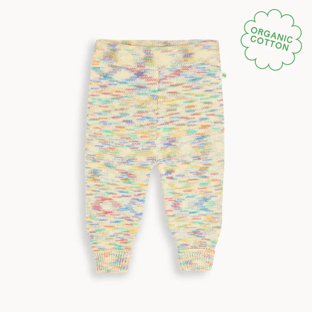 Space-Dye Organic Cotton Knitted Baby & Kids Jogging Trouser