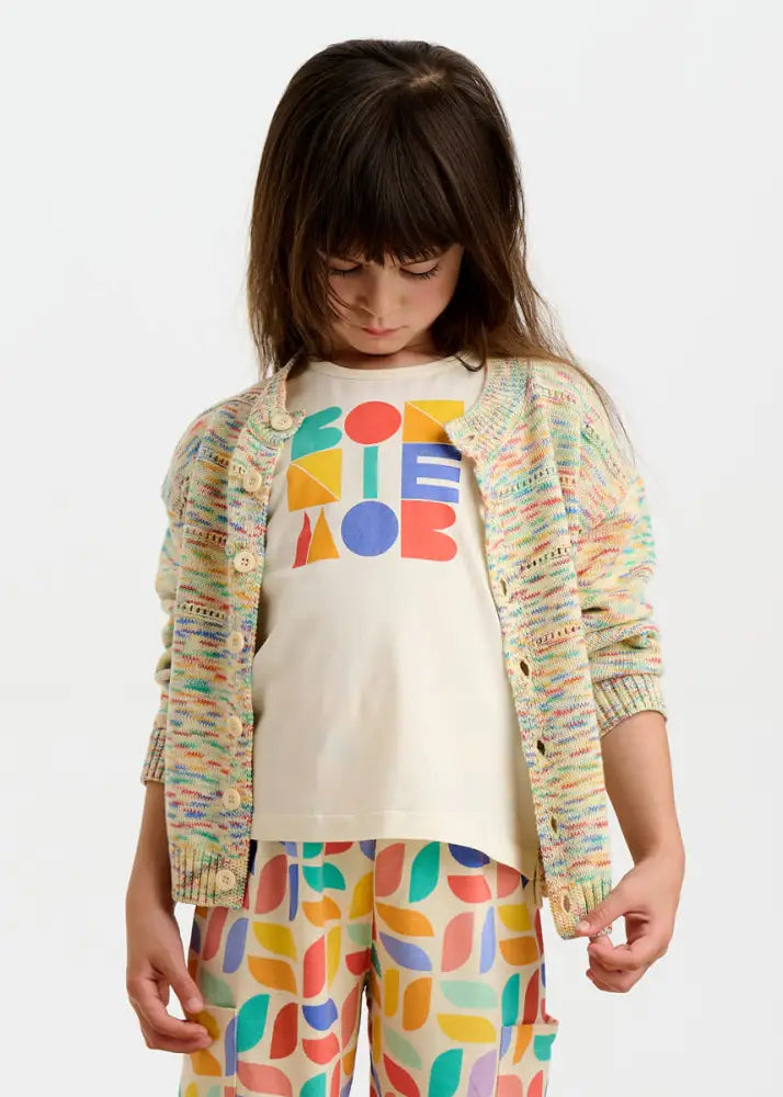 Space-Dye Organic Cotton Baby & Kids Cardigan- Meteor