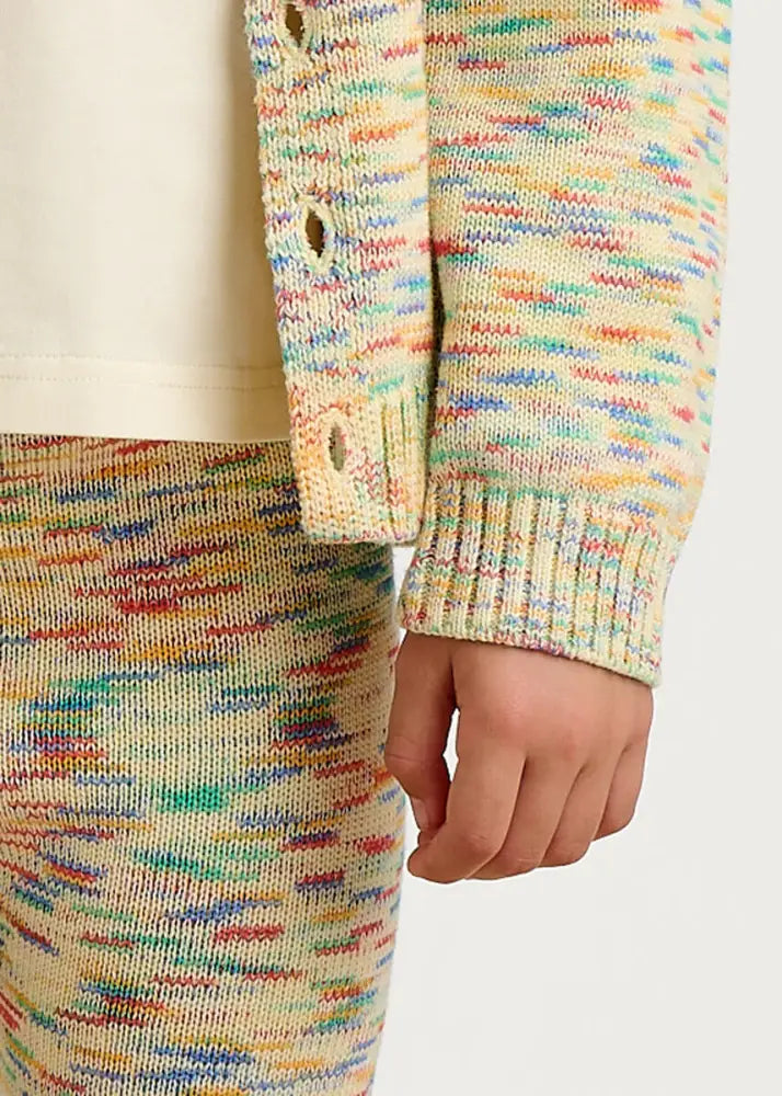 Space-Dye Organic Cotton Baby & Kids Cardigan- Meteor