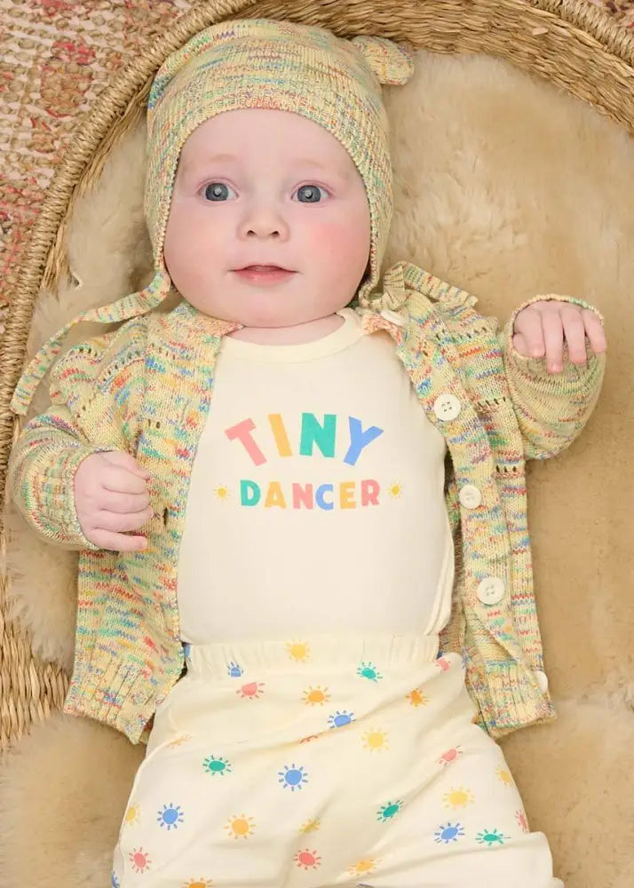 Space-Dye Organic Cotton Baby & Kids Cardigan- Meteor