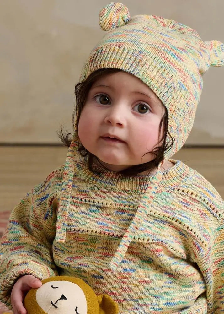 Space-Dye Organic Cotton Knitted Baby & Kids Sweater