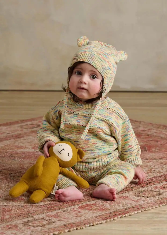 Space-Dye Organic Cotton Knitted Baby & Kids Sweater