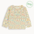 Space-Dye Organic Cotton Knitted Baby & Kids Sweater