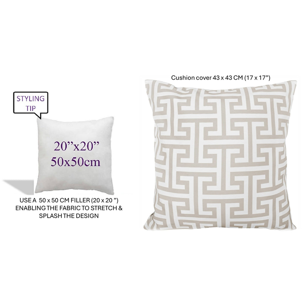 Milano Waterproof Cushion Covers 43x43cm Outdoor And Indoor