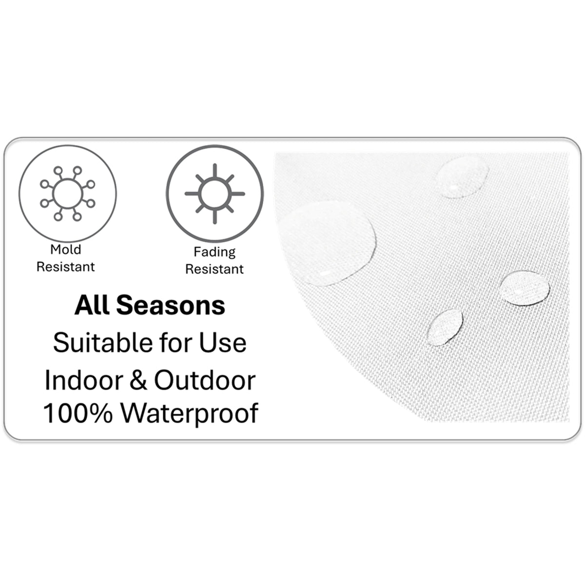 Milano Waterproof Cushion Covers 43x43cm Outdoor And Indoor