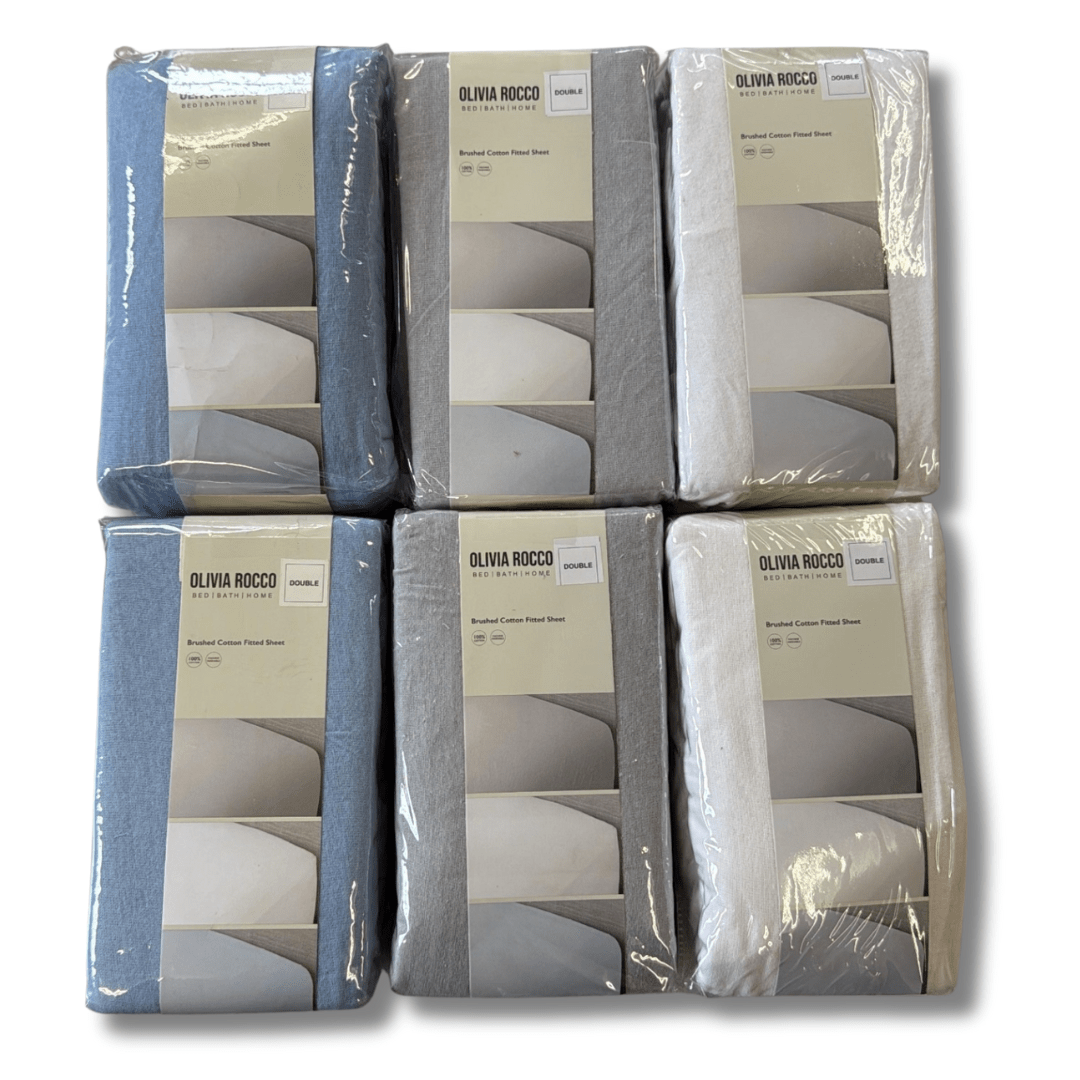 4 Pack Flannelette Fitted Sheets Brushed Cotton