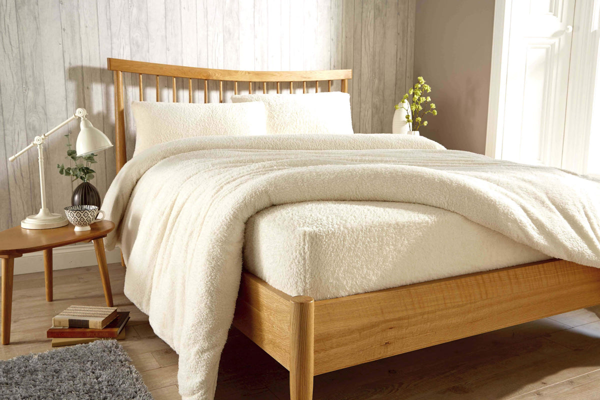Teddy Fleece Extra Deep Fitted Sheet Plush Winter Bedding