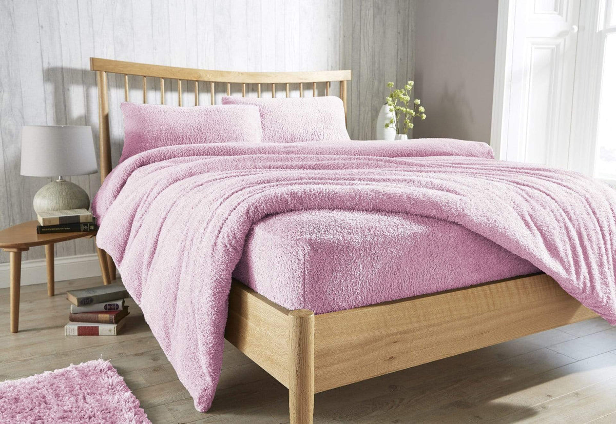 Teddy Fleece Extra Deep Fitted Sheet Plush Winter Bedding