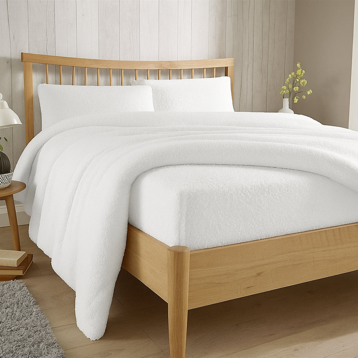 Teddy Fleece Extra Deep Fitted Sheet Plush Winter Bedding