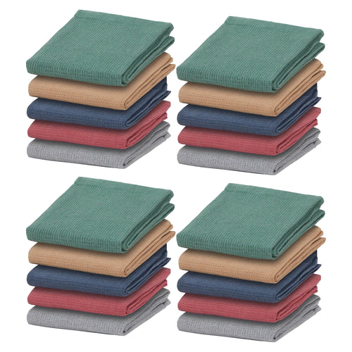 20 Pack Waffle Weave Tea Towels 100% Cotton
