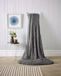 Oversized Chunky Soft Fleece Blanket Fluffy Faux Fur Throw For Sofa And Bed