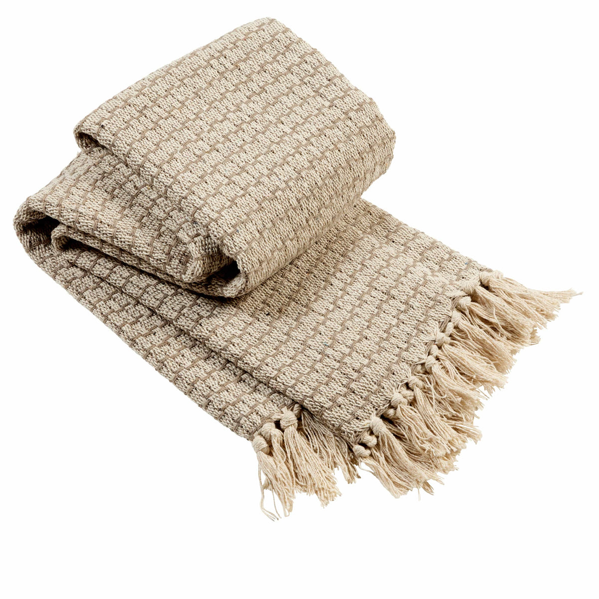OLIVIA ROCCO Cotton Throw For Sofa And Bed Lightweight Super Soft Lisbon Casablanca Tangier