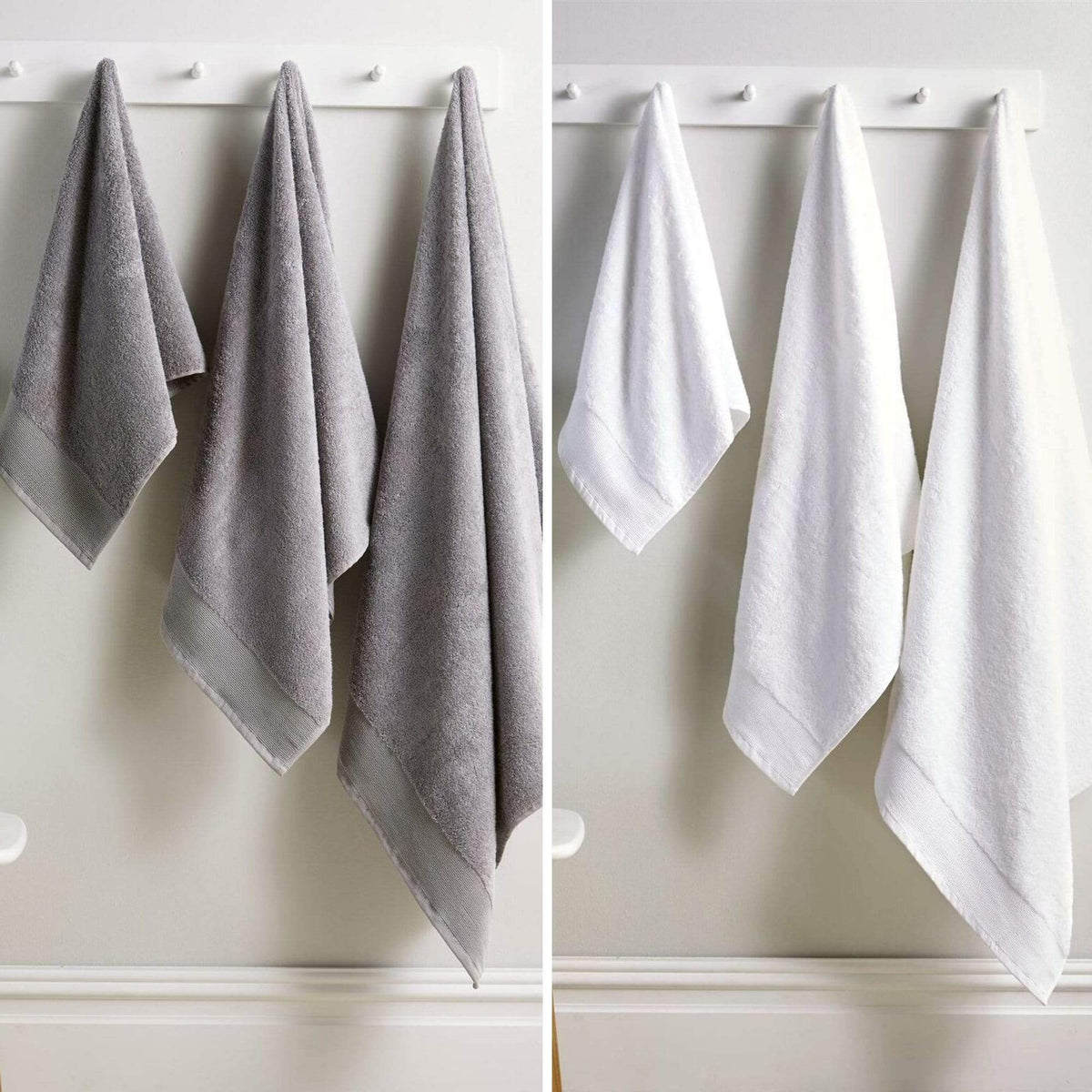 OLIVIA ROCCO Bamboo Cotton 600GSM Bath Towels Eco Friendly Highly Absorbent