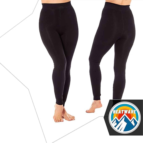 2 Pack Women's Ultra Thermal Brushed Black Leggings