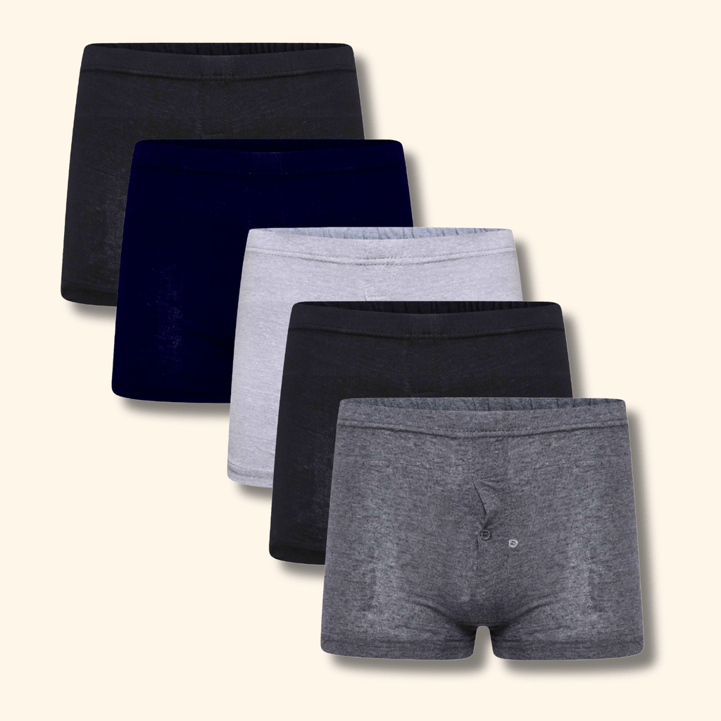 5 Pack Men's Jersey Plus Size Boxer Shorts Cotton Classic Fit Underwear