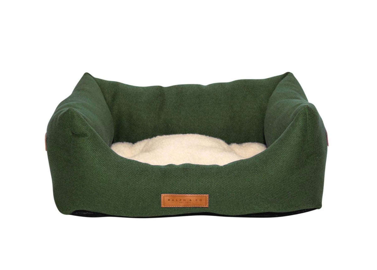 The Richmond - Luxury Green Bolster Dog Bed