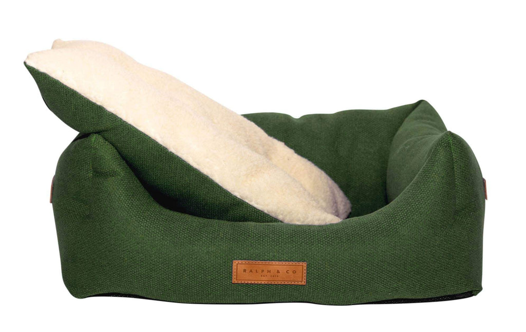 The Richmond - Luxury Green Bolster Dog Bed