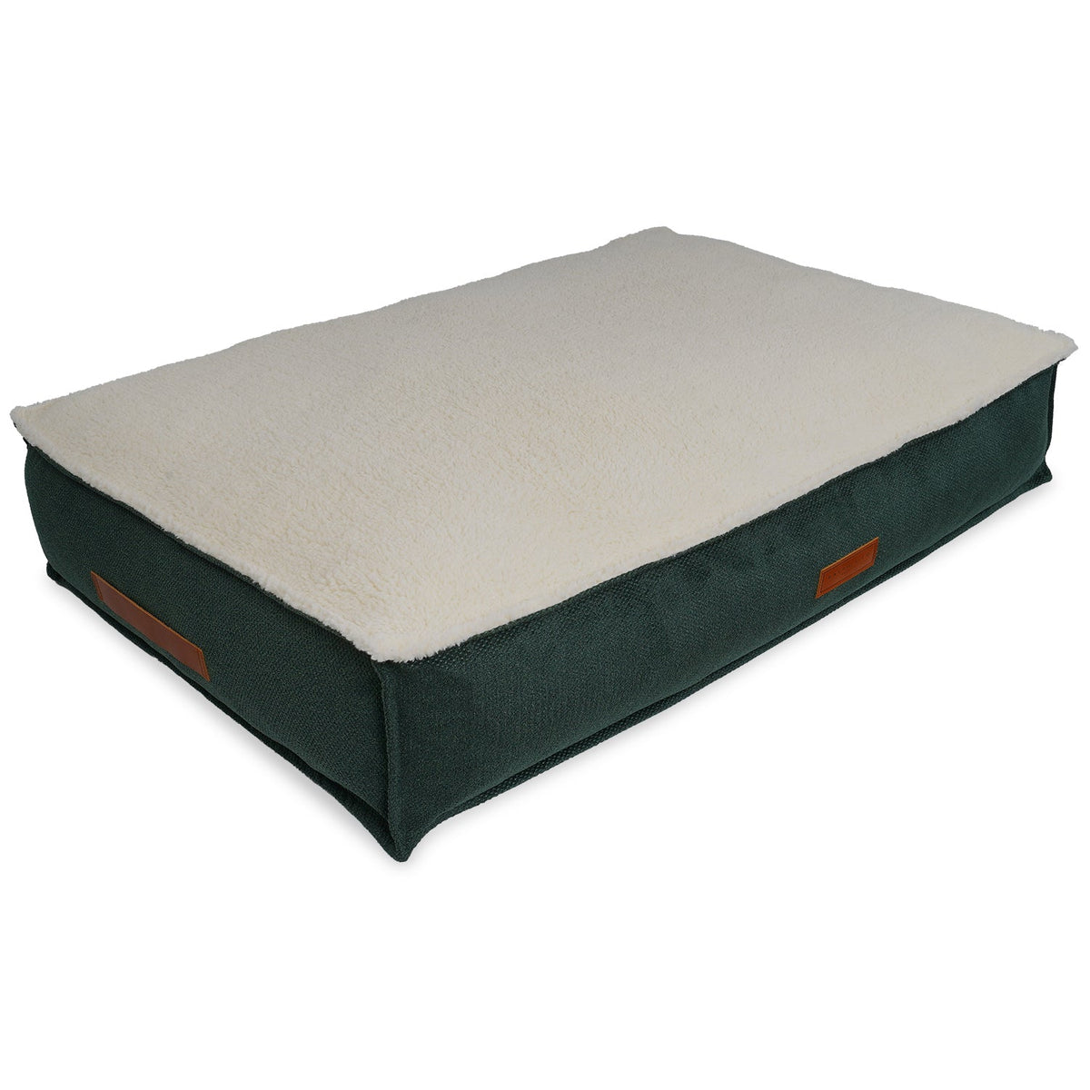 The Richmond - Luxury Green Flat Pillow Dog Bed