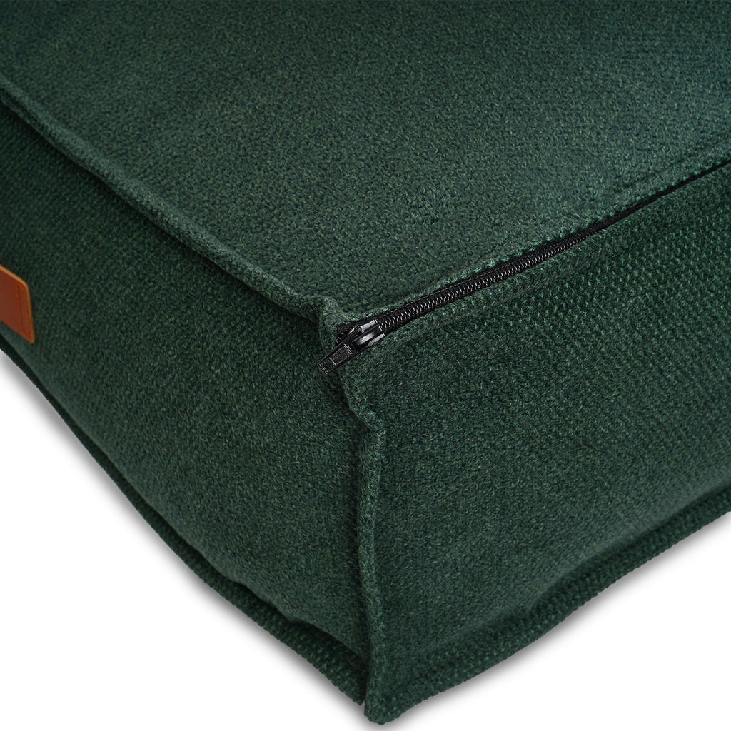 The Richmond - Luxury Green Flat Pillow Dog Bed