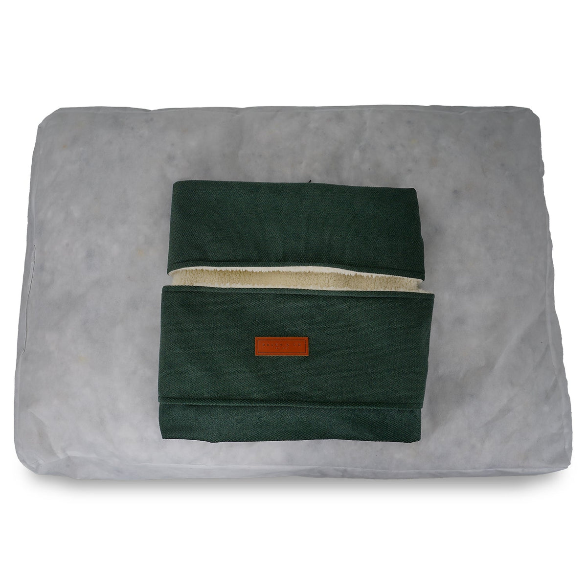 The Richmond - Luxury Green Flat Pillow Dog Bed