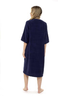 Women's Terry Towelling Bath Robe Zip Through 100% Cotton
