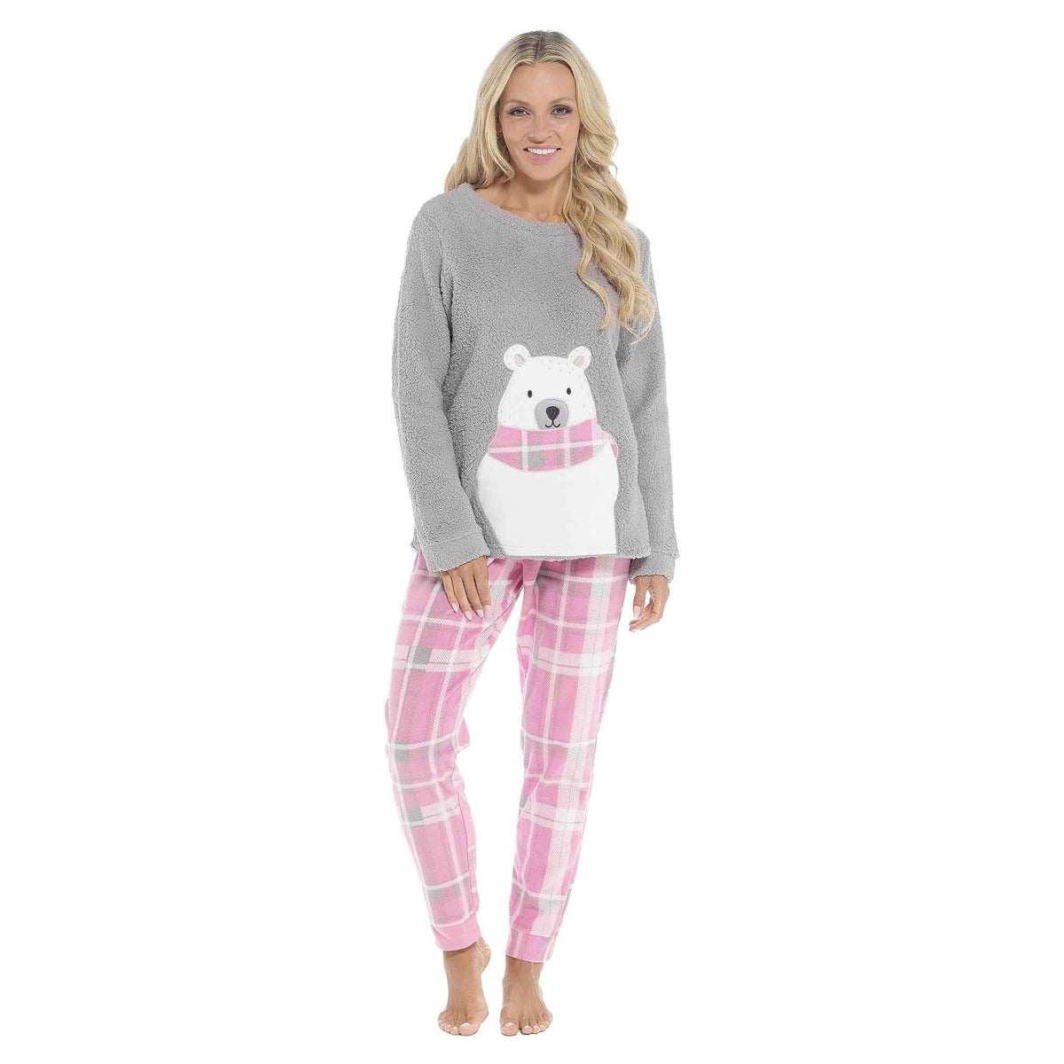 Women's Fleece Pyjama Set Ultra Soft Polar Bear Print