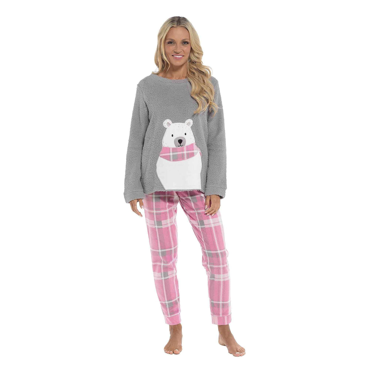 Women's Fleece Pyjama Set Ultra Soft Polar Bear Print